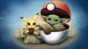 Baby Yoda Meets Pikachu Pikachu Star Wars Art Star Wars Yoda