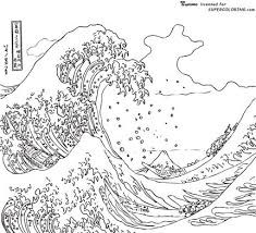 The Great Wave Off Kanagawa By Hokusai Coloring Page Supercoloring Com Famous Art Coloring Hokusai Coloring Coloring Pages