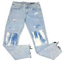 Blank Nyc Distressed Patch Work Denim Crop Jeans