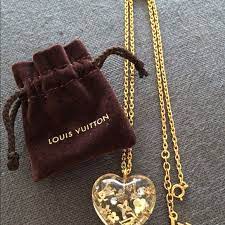 Louis Vuitton Clear Heart Necklace Clear Heart Necklace Louis Vuitton Jewelry Heart Necklace