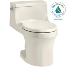Kohler San Souci 1 Piece 1 28 Gpf Single Flush Round Toilet In White K 4007 0 The Home Depot Toilet Kohler Modern Toilet