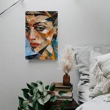 placa aluminio diseño geométrico en