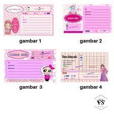 Halo ️ ️ ️entah keberapa kali aku bikin tutorial logo online shop via pixellab. Stiker Pengiriman Alamat Olshop Label Kirim Kartun Hijab Shopee Indonesia