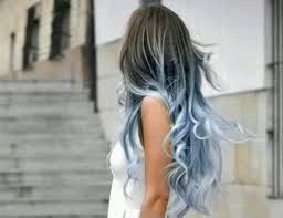 Icy Blue Tips Hair Styles Summer Hair Color Long Hair Styles