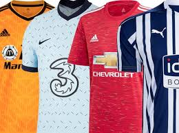 The new arsenal 2020/21 home jersey is a darker shade of red compared to last year and features a subtle design across the front and back of the jersey and the new 2020/21 away jersey pays homage to the marble halls from highury stadium. Premier League Kits 2020 21 Confirmed Home Away And Third Kits Radio Times