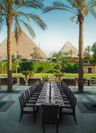 View Of The Pyramids From The Mena House Hotel In Giza Egypt Egypt Resorts Giza Egypt Egypt