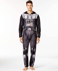Briefly Stated Star Wars Darth Vader One Piece Pajama Suit Pajamas Robes Slippers Men Macy S One Piece Pajamas Pajama Suit One Piece