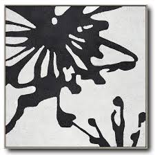 Abstract Black And White Flower Painting Minimal Black White Abstract Flowers Mn285a Minimalist Painting Abstract Flowers White Painting
