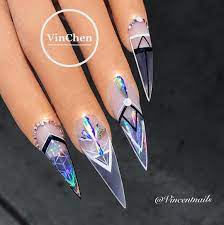 Using Nailszone Clear Acrylic Poochieznails Practice Hand From Shopnailszone Com Vchenart Artl Clear Nail Designs Fantasy Nails Clear Acrylic Nails