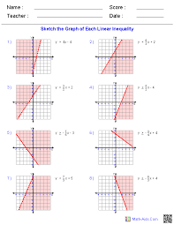 Algebra 2 Worksheets Dynamically Created Algebra 2 Worksheets In 2020 Linear Inequalities Graphing Linear Inequalities Graphing Inequalities