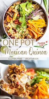 One Pan Mexican Quinoa And Rice This Healthy Vegetarian Quinoa Dinner Only Takes 1 Pan For A Complete Family Vegetarian Recipes Vegetarian Healthy Vegetarian