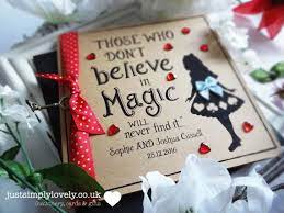 Alice In Wonderland Themed Wedding Congratulations Card Wedding Congratulations Card Alice In Wonderland Wedding Congratulations Card