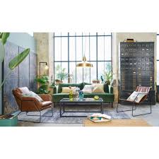3 Zitsbank Van Groen Velours Giulia Canape 3 Places Fauteuil En Cuir Marron Deco Maison