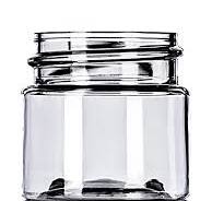 1/2 oz clear PET plastic single wall jar