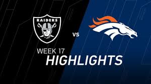 Meanwhile the broncos lost just two games all season, swept the raiders, and went on to with their second consecutive super bowl. Highlights Raiders Vs Broncos Week 17