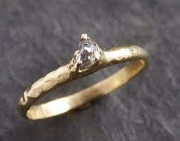 Crescent Moon Shaped Diamond Engagement Ring 18k Yellow Gold Wedding Ring Stacking Ring Byangeli Wedding Rings Solitaire Wedding Rings Yellow Gold Wedding Ring