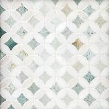 Caribbean Green Thassos Tulip Marble Mosaic Marble Mosaic Mosaic Floor Decor