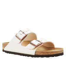 Birkenstock Arizona White Leather Two Strap Sandals Birkenstock Arizona Graceful Two Strap Comfort Sandal Ivory Off White In 2020 Comfortable Sandals Birkenstock Birkenstock Arizona