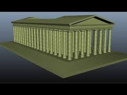 How To Make A Simple 3d Model Of An Ancient Greek Temple With Columns Autodesk Maya Autodeskmaya 3d Art Modeling Tutoria Greek Temple 3d Model Speed Art