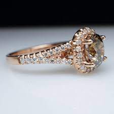 Oval Light Brown Diamond Engagement Ring Halo By Jamiekatesjewelry Unique Diamond Engagement Rings Engagement Rings Engagement Ring Buying Guide