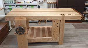 Inspired by edward reno's hybrid workbench post, i went with a 1.5 inch top and both of the benchcrafted vises. Making A Custom Workbench Split Top Roubo Richard Pearce Furniture Woodwork Cornwall Richard Pearce Furniture Woodwork Cornwall