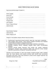 Contoh surat pernyataan adalah surat yang digunakan untuk menyatakan sesuatu kepada penerima. Template Berkas Surat Pernyataan Orang Tua Wali Calon Taruna Dan Surat Pernyataan Calon Taruna Poltrada Bali