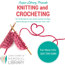 Shop knitting with wool yarn flyer created by expressionsofheart. Calendar Opelika Al Civicengage