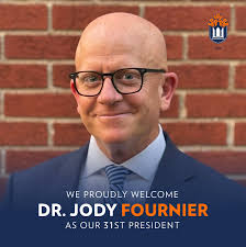 Baker University proudly welcomes Dr. Jody Fournier as its 31st president,  effective July 1, 2025. Following a nationwide search, Dr. Fournier was  unanimously selected to lead Kansas' oldest university into a new