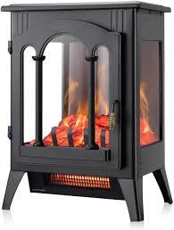This freestanding infrared electric quartz stove will add charm, ambiance and warmth to any room of your home. Amazon Com Xbeauty Electric Fireplace Stove Freestanding Fireplace Heater With Realistic Flame Indoor Electric Stove Heater Portable Infrared Thermostat Overheating Safety System 1000w 1500w 16 Inch Home Kitchen