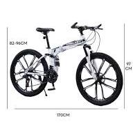 ETLIFE 26 Inch Folding Mountain Bike, 24 Speed Full Suspension Bicycle with  High-Carbon Steel, Dual Disc Brake Non-Slip Quick Release tire Folding MTB  ...