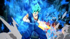 Goku y vegeta y el anime de dragon ball gt, sin embargo, su primera aparición. Official Super Saiyan Blue Vegito Dlc 2 Gameplay Trailer Dragon Ball Fighterz On Make A Gif