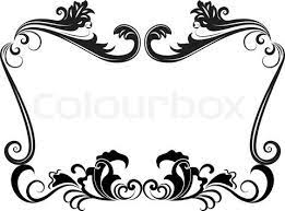 Black And White Vintage Floral Frame Template Stock Vector Vintage Floral Frame Frame Template Black And White Vintage
