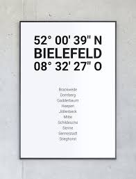 Liefert die koordinaten eines punktes in google maps. Erstelle Dein Invdividuelles Koordinaten Poster Von Bielefeld Koordinaten Poster Bielefeld