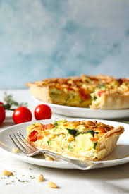 Courgette Quiche With Cherry Tomatoes And Feta Thelastfoodblog Com Food Quiche Courgette