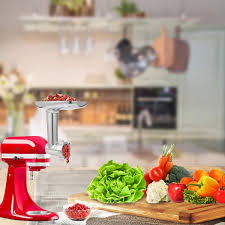 Kitchenaid, ninja, cuisinart, blendtec, black+decker Buy Meat Grinder Attachments For Kitchenaid Stand Mixer Home Use Metal Food Grinder Accessories Meat Mixer Attachment With 2 Sausage Stuffer Tubes Online In Indonesia B08lpbvqgb