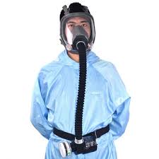 Electric Constant Flow Supplied Air Fed Full Face Gas Mask Spray Painting Tool Respirator System Sale Banggood Com