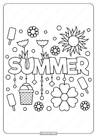 Color pictures, email pictures, and more with these summer coloring pages. Free Printable Summer Pdf Coloring Page