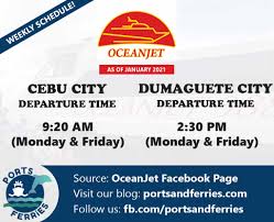 Cebu To Dumaguete And V V Oceanjet Schedule Fares Booking