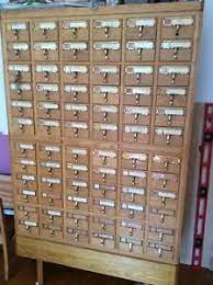 Antique tiger oak wood & brass single drawer library card catalog file cabinet. Card Catalog For Sale Near Me