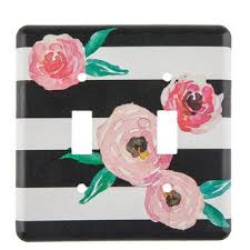 Black And White Striped Ribbon Hobby Lobby Black White Striped Double Switch Plate Diy Home Decor Black And White Flowers Striped Room
