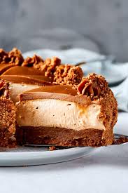 This recipe calls for baking a 9 inch cake for 30 minutes at 350, then sit in the oven for 1 hour. Biscoff Cheesecake Just 6 Ingredients The Big Man S World