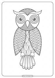Fifty favorite birds coloring book. Free Printable Owl Pdf Animals Coloring Pages 014