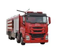 8*4 Heavy-duty Japanese ISUZU Fire Fighting Truck with 12 CBM Water tank  and 2 CBM Powder tank
