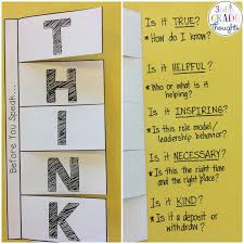Before You Speak Think Activity 3rd Grade Thoughts Guidance Lessons Teaching Blogs