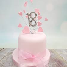 Put your usual cake recipe aside and let these new, easy birthday cake ideas lead the way. Silver Diamante 18 Cake Topper Pink Hearts Spray And Ribbon Set