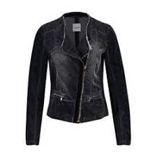 Taifun Washed Cotton Biker Jacket Black Trousers Pattern Textured Jacket Printed Tunic Tops
