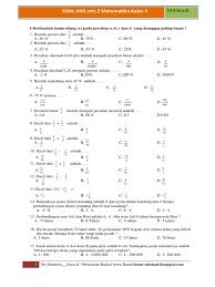 Soal Uas Matematika Kelas 5 Sd Pdf