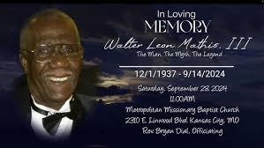 Homegoing Celebration for Walter Leon Mathis III