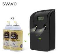 SVAVO Dispenser Parfum Penyegar Udara, LCD Dual Can Otomatis Semprot Logo  Kustom Rumah Kantor Hotel Mesin Aroma