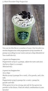 Pin By Amanda Marcel On Starbucks Secret Drinks To Try Mint Chocolate Chips Mint Chocolate Peppermint Syrup
